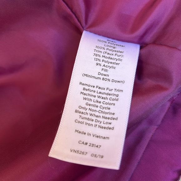 Excellent Condition Purple Talbot’s Full Puffer Coat with hood Sz SM - Picture 11 of 11